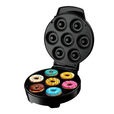 Máquina de Donuts, Elétrica Antiaderente Faz 7 Donuts Pequenos, Decore Glacê Confeite Seu Próprio para Guloseima de Sobremesa Assada Amigável para Crianças