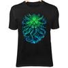 Kraken Skull Statue Shirt - Fluorescent Tentacles and Ink Drift Art