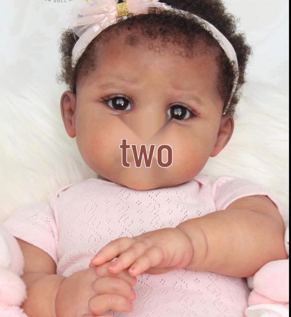 NPK 50cm Lifelike Black Baby Doll 50 cm