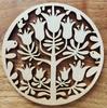 Sikuten Nordic Goods, Lithuanian Wooden Coaster No. 071, Stylish, Perfect for Underlaying Accessories and Vases, 10cm x 10cm