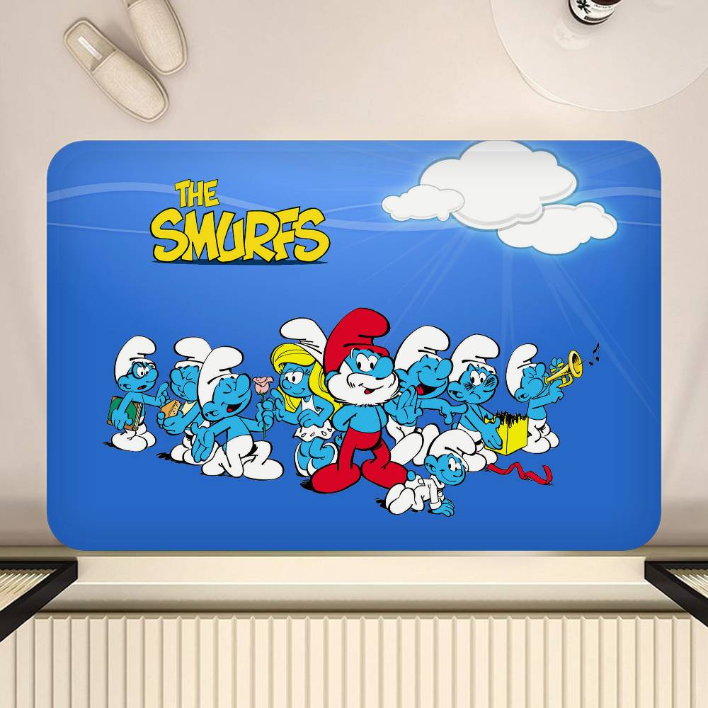 S-Smurfs Cute Floor Carpet Nordic Style Home Doormat Bathroom-Toilet Mats Bedroom Hotel Decor Mat