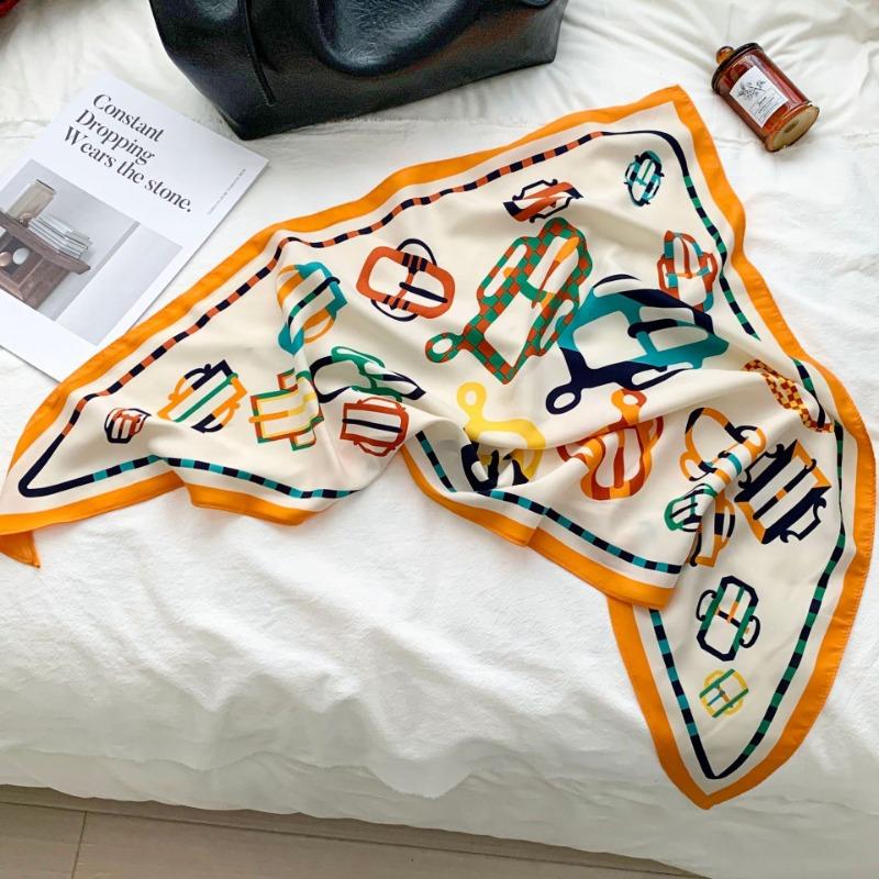 Cashew flower silk scarf new trend bag headscarf headband neck protector scarf scarf small shawl triangle scarf fart curtain