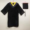 Unisex Matte Graduation Cap Gown Set with Fake Shirt Collar And Neck Tie Professional Formal Attire Bachelor's Uniform for High School College