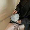 Trendy Mini Heart Shaped Bag For Kids And Adults With Sparkling Rhinestones