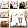 3D Luxury Bedding Set Girls' Printed Down Duvet Cover Pillowcase 2/3 Pieces AU140 * 210 Full Size Quick Drying Soft Home Textile with Zipper