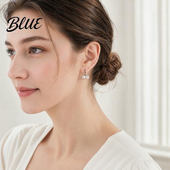 Smooth Surface Earrings 1 Pair Faux Pearl for Women Small