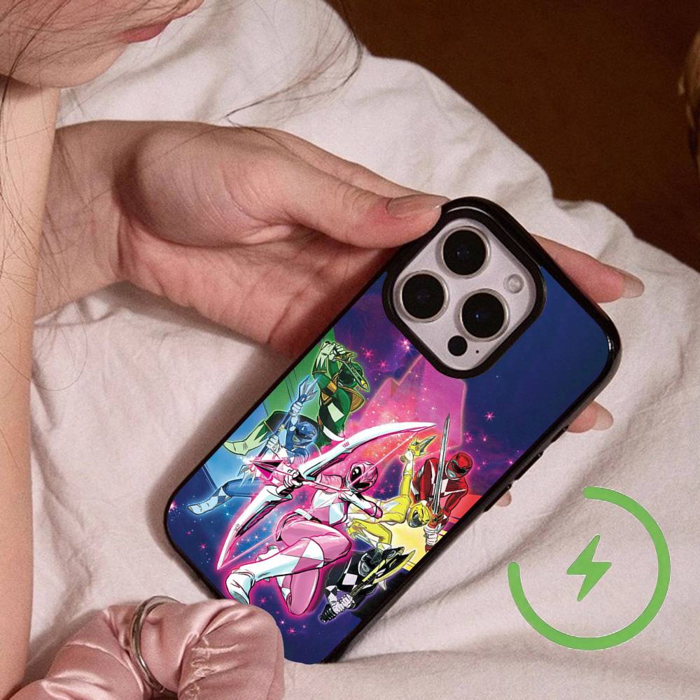 

P-PowerS-COOL R-RangerS Magnetic For Magsafe Wireless Charge Phone Case For IPhone 17 Air 16 15 Plus 14 13 12 11 Pro Max iPhone 12pro max
