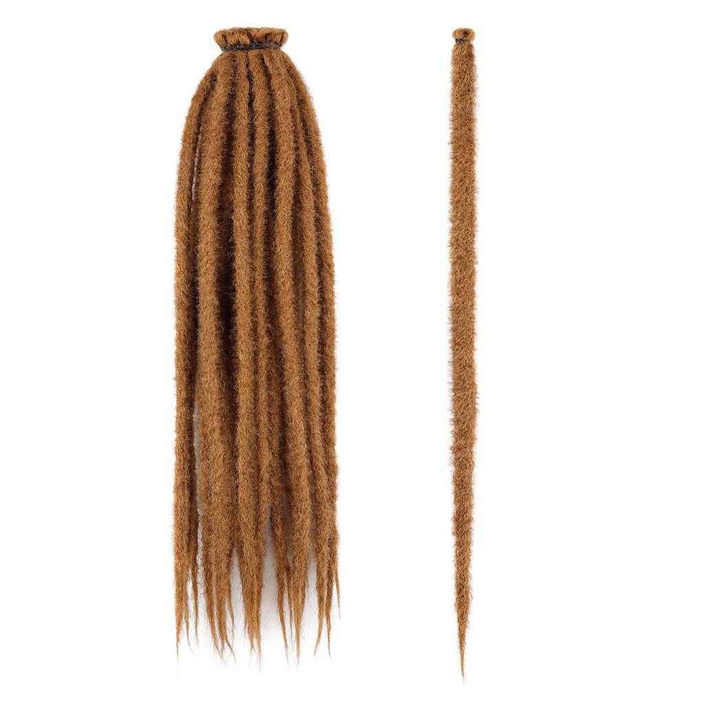 24-Inch Single Strand European & American Felt Dreadlocks Wig – Hand-Crocheted Extensions for Street Dance