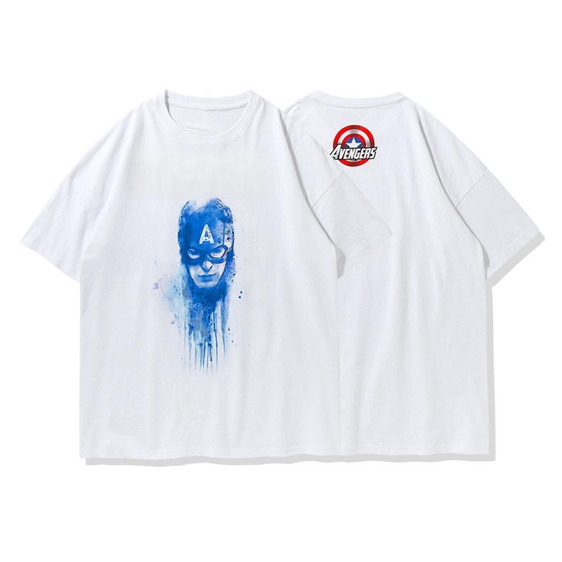 

Adult and Children ParentChild Marvel Iron Unisex Captain America Cotton Short Sleeve Outdoor Sports Casual TShirt S