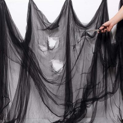 Halloween Gauze Decorations Creepy Decor, Blood Scary Hanging Cloth, Spooky Nightclub Bar Horror Backdrop Drape Net for Haunted House Party