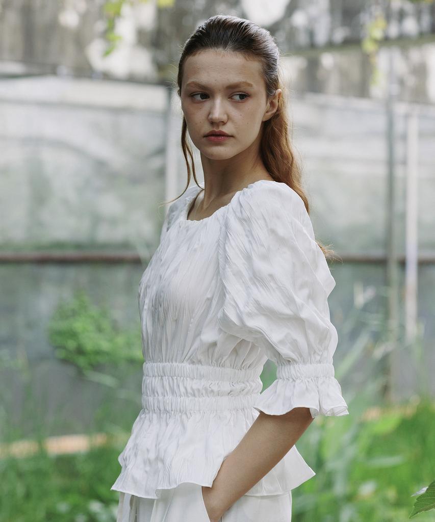 TINABLOSSOM Lou White Blouse