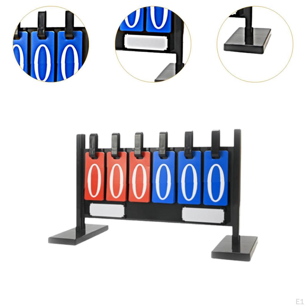 Scoreboard Table Top Reusable Team Name Card Accessories Portable for Basketball Volleyball Football