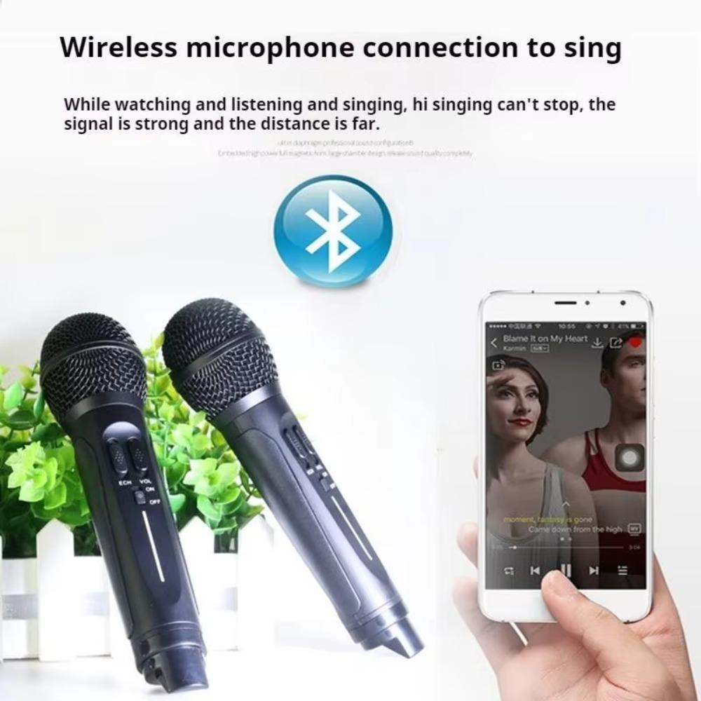 SD306 Dual Microphones Speaker Dual Microphones Karaoke Player Wireless Bluetooth Speaker  Karaoke
