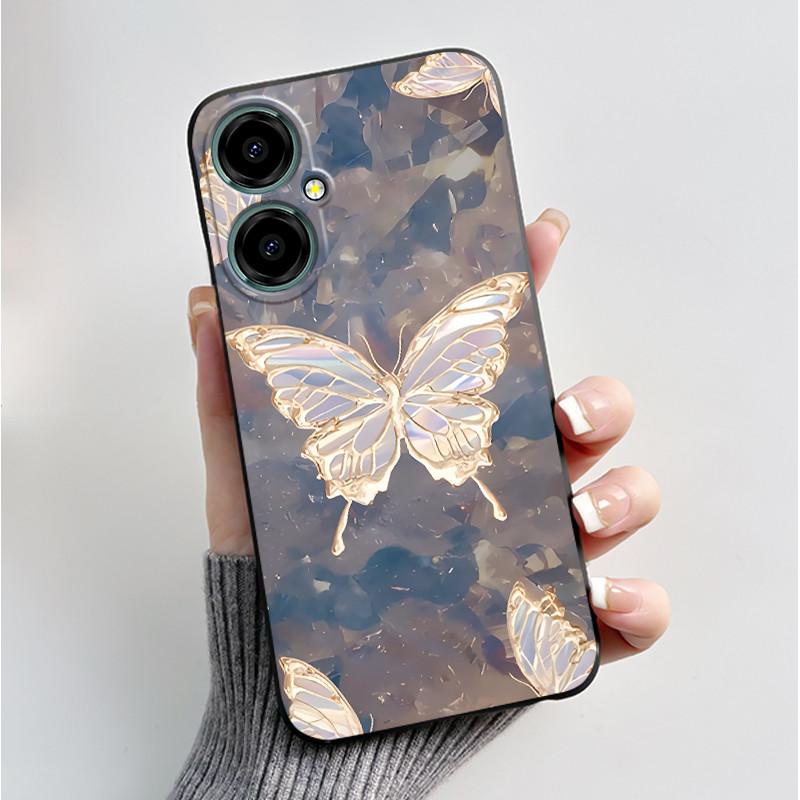 Luxury Fashion Butterfly Flowers Cases For BLU G64 Phone Case Shock Proof Black Soft Silicone Back Cover For BLU G64 G 64 Fundas