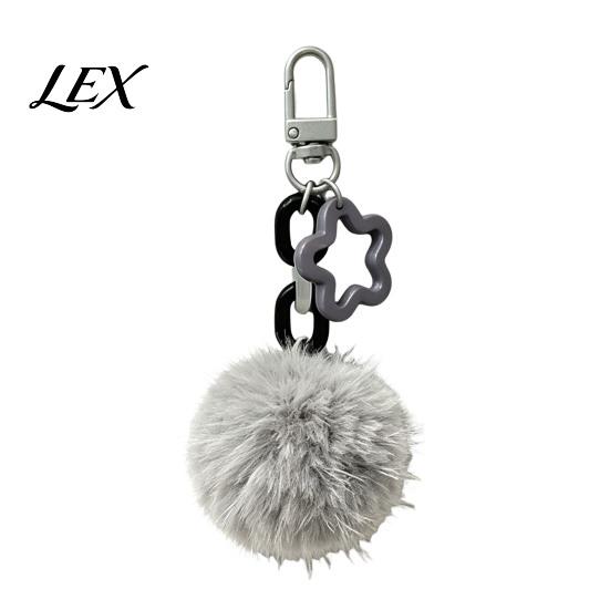 Pompom Decorative Accessories Plush Ball Keychain, Fluffy Pendant with Hollow Star, Backpack Portable Bag Decoration Purse Accessories, Gift for Women