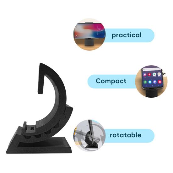 Mobile Phone Holder Plastic Portable Cell Phone Mount Adjustable Desktop Cradle Dock for All Phones