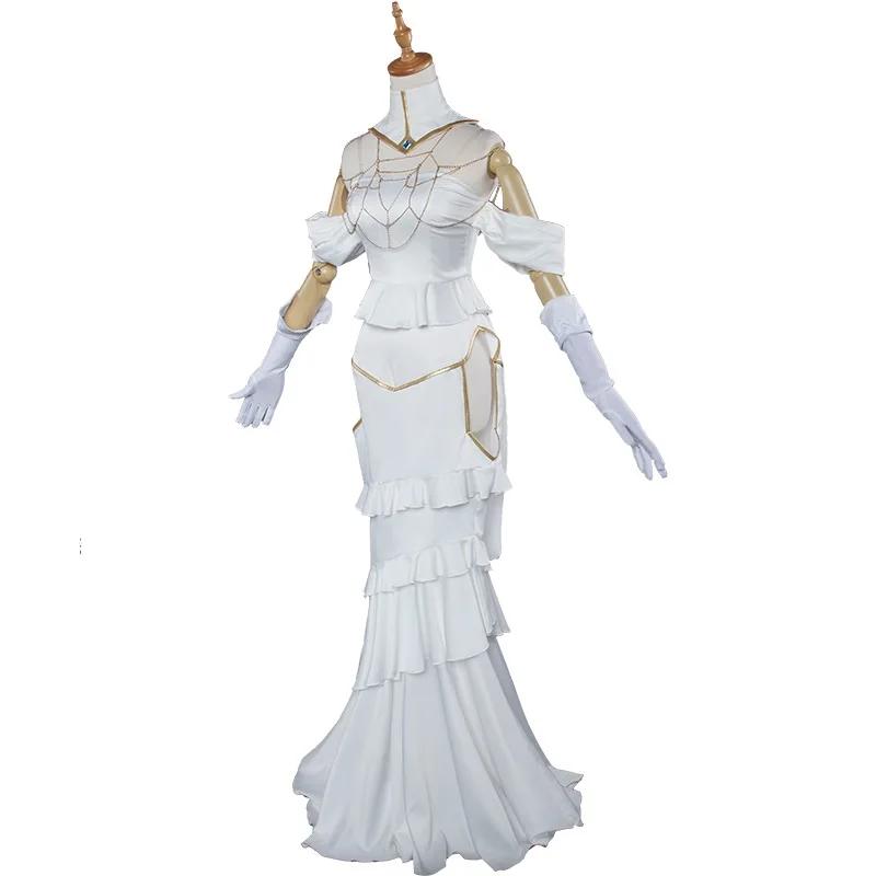 IN STOCK UWOWO Anime Albedo Cosplay Costume Halloween Christmas Costume Cos Women White Dress Albedoo Cosplay