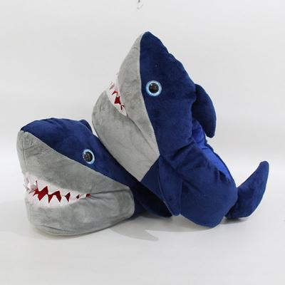 Fashion Cute Cartoon Shark Plush Slippers for Men Women, Soft Animal Funny Home Indoor Winter Warm Floor Shoes