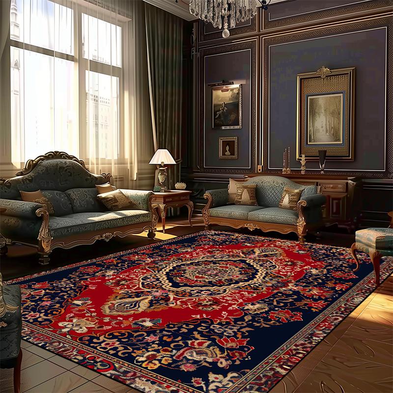 Persian Rugs for Living Room Large Area Washable Anti-slip Floor Carpet Bedroom Lounge Rug Size 60x90cm