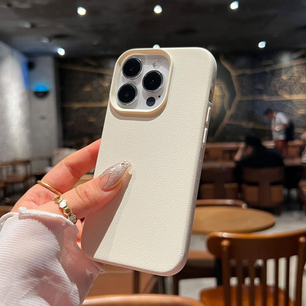 Luxury Silicone Litchi Lines Leather Phone Case For iPhone 17 16 15 14 13 12 11 Pro Max X XS XR Plus Soft Shockproof Full Cover