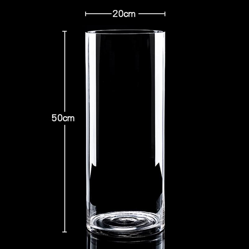 Bardzo Duży Przezroczysty Szklany Wazon do Salonu lub na Stół Jadalny - Idealny do Bambusa, Suszonych Kwiatów i Aranżacji Wodnych