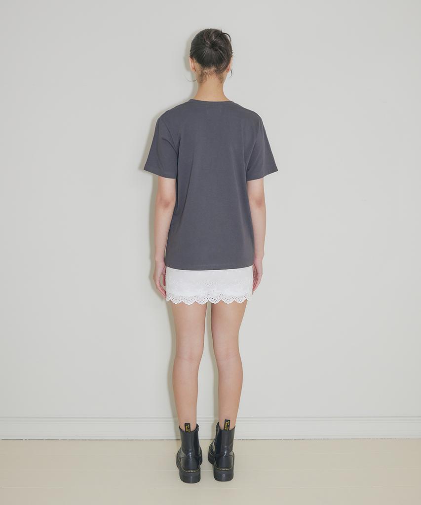 NOT YOUR ROSE Vintage Rose Logo T-Shirt (Charcoal)
