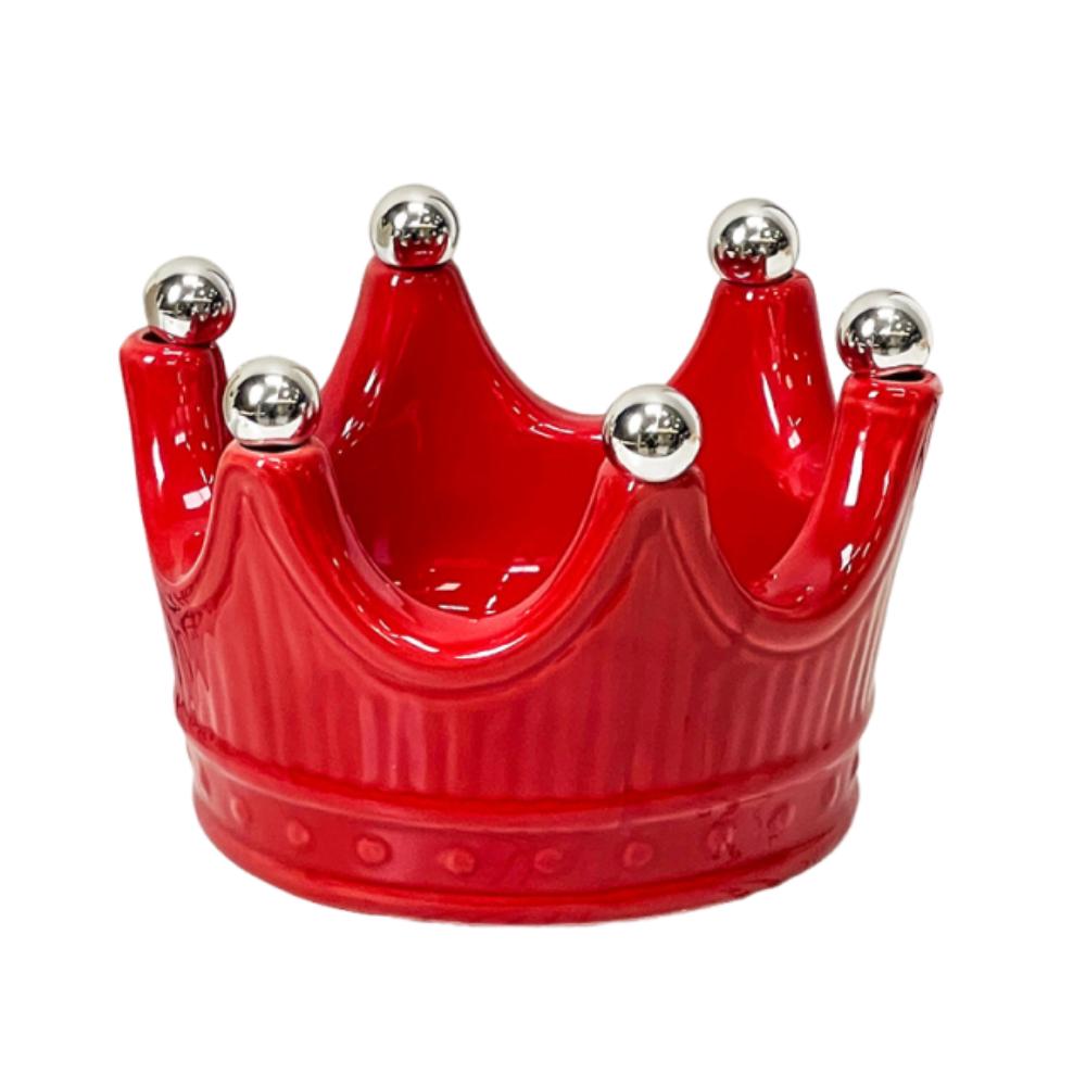 Ceramic Crown Fruit Fork Set Cute Rustproof Dessert Salad Fork Anti-scald Decorative Dessert Forks with Storage Jar Restaurant красный