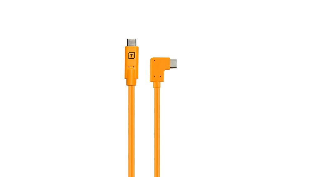 Tether Tools Tether Pro Right Angle Adapter to USB-C USB-C, Orange, CUCRTC1-ORG