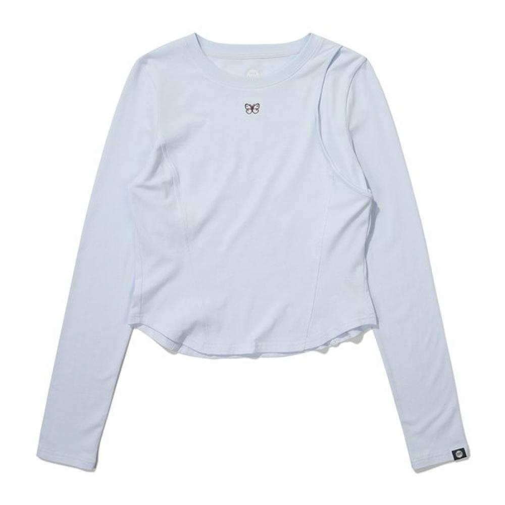 Bbc EarTh CuTouT Long Crop T shirT Sky 090