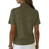 Women's Casual And Fashionable Round Neck Short Sleeved Color Top Sweater