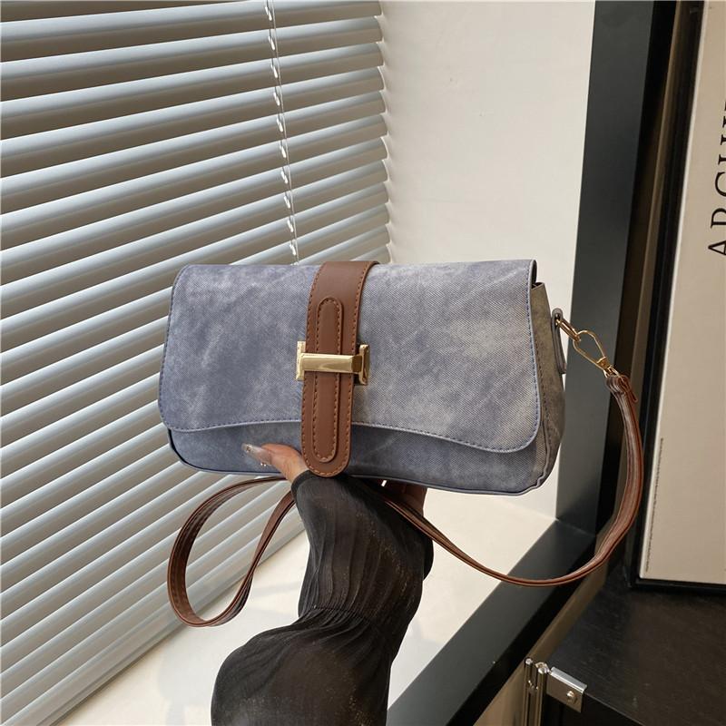 Niche Design High-end Baguette Bag Shoulder Messenger Bag Casual Versatile Texture Commuter Bag Women