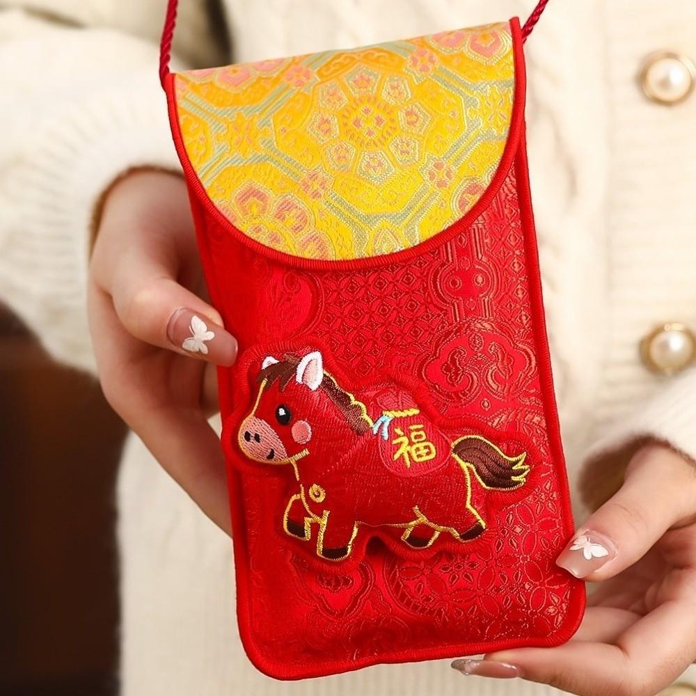 with Neck Strap Money Envelopes Red Color Lucky Money Packets Lucky Charm Cash Envelopes  Kids