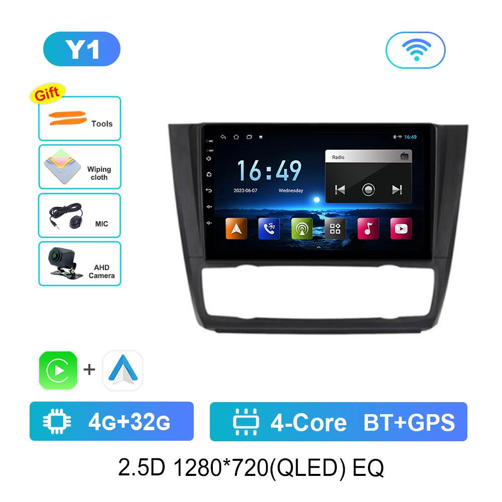 Android 14 System For BMW 1-Series E88 E82 E81 E87 2004 - 2011 2K QLED Screen Car Radio Multimedia Video Player GPS stereo 4G