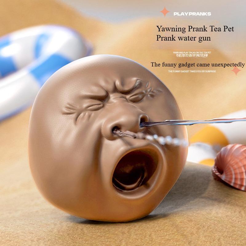 1PC Yawn Tea Pet Whole Cup Water Gun Fun Pressing Funny Spray Water Water Gun Creative Decompression Toy