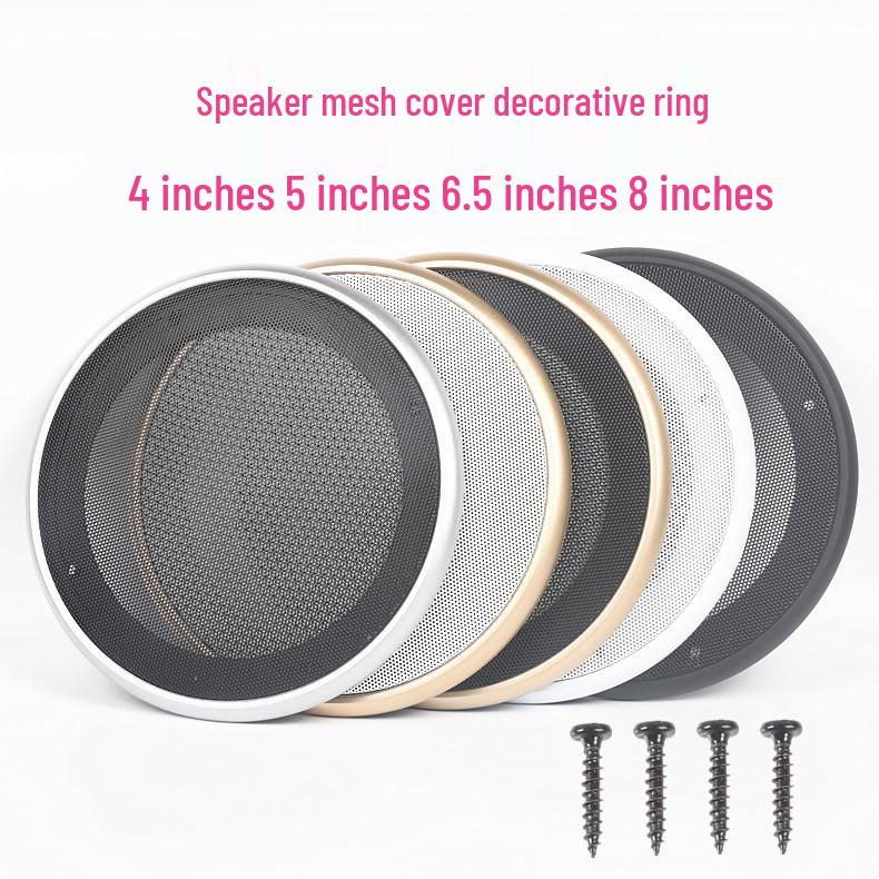 Decorative Audio Speaker Grille & Horn Cover, Ceiling Speaker Net, 4-8 Inch Plastic Ring