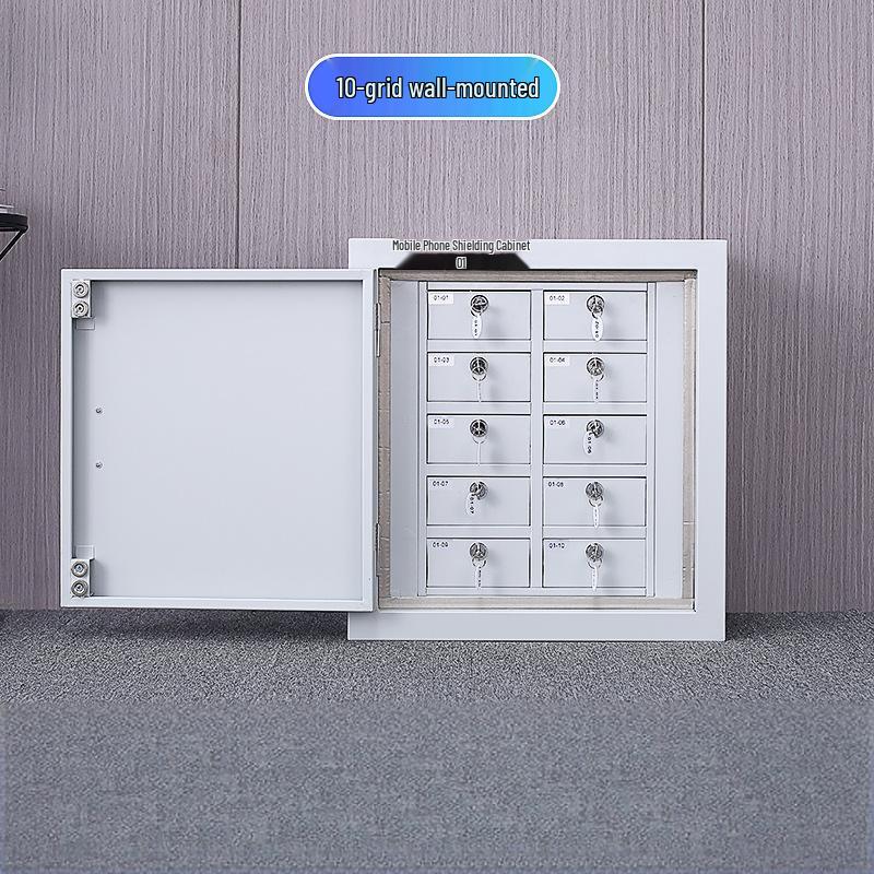 Taishite Wall-Mounted 10-Compartment Mobile Phone Storage Locker
