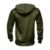Men's Hooded Solid Color Sweater, European And American Youth Sports Multi Pocket Patch Leather Sweater Jacket