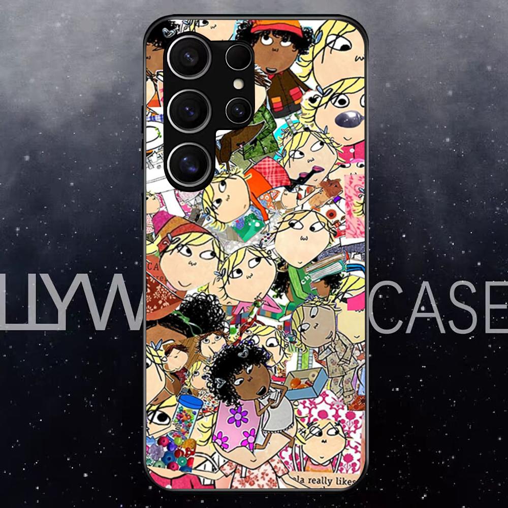 CHARLIE AND L-LOLA-A Phone Case For Samsung S25 Edge Ultra S23 S22 S21 S20 Ultra Plus S24 Fe A54 A53 A25 Glass Cover