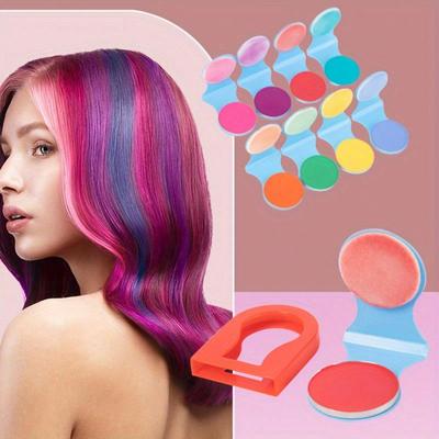 1 Stück 3 g Einweg-Haarfärbepulver, praktisches, temporäres Haarfärbeprodukt, Y2K-Haarstyling-Farbpulver für den Einsatz bei Halloween-Weihnachts-Cosplay-Partys