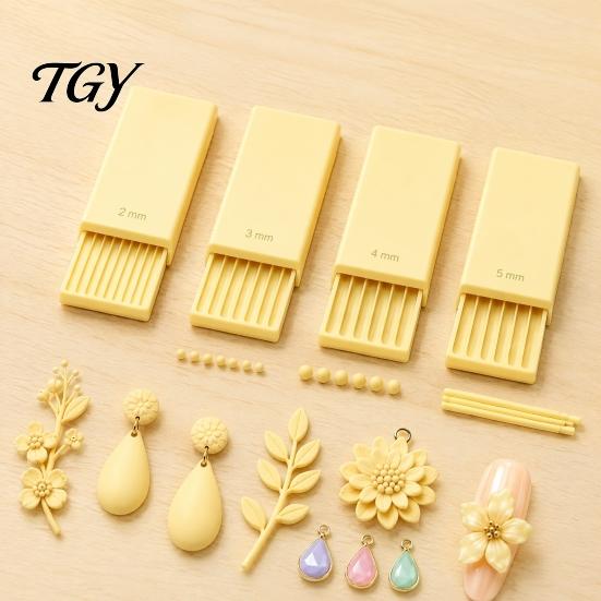Small Sphere Maker 4Pcs/Set Clay Gel Ball Makers, Polymer Rollers, 2mm 3mm 4mm 5mm Crafting Roller for Shaper Nail Art Bead Rollers 3D Flowers,