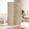Room Divider Beige 147 X 180 Cm Poly Rattan