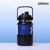 Stainless Steel Insulated Water Jug Food Grade Leak Proof Lid 24H Heat Cold Retention for Picnic Beach Trips