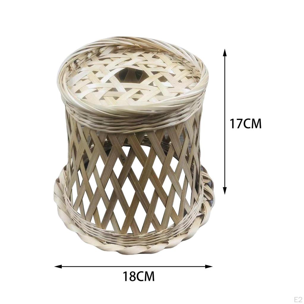 Bamboo Lamp Shade Cover Hanging Pendant Light Fitting Minimalistic Decorative for Ceiling