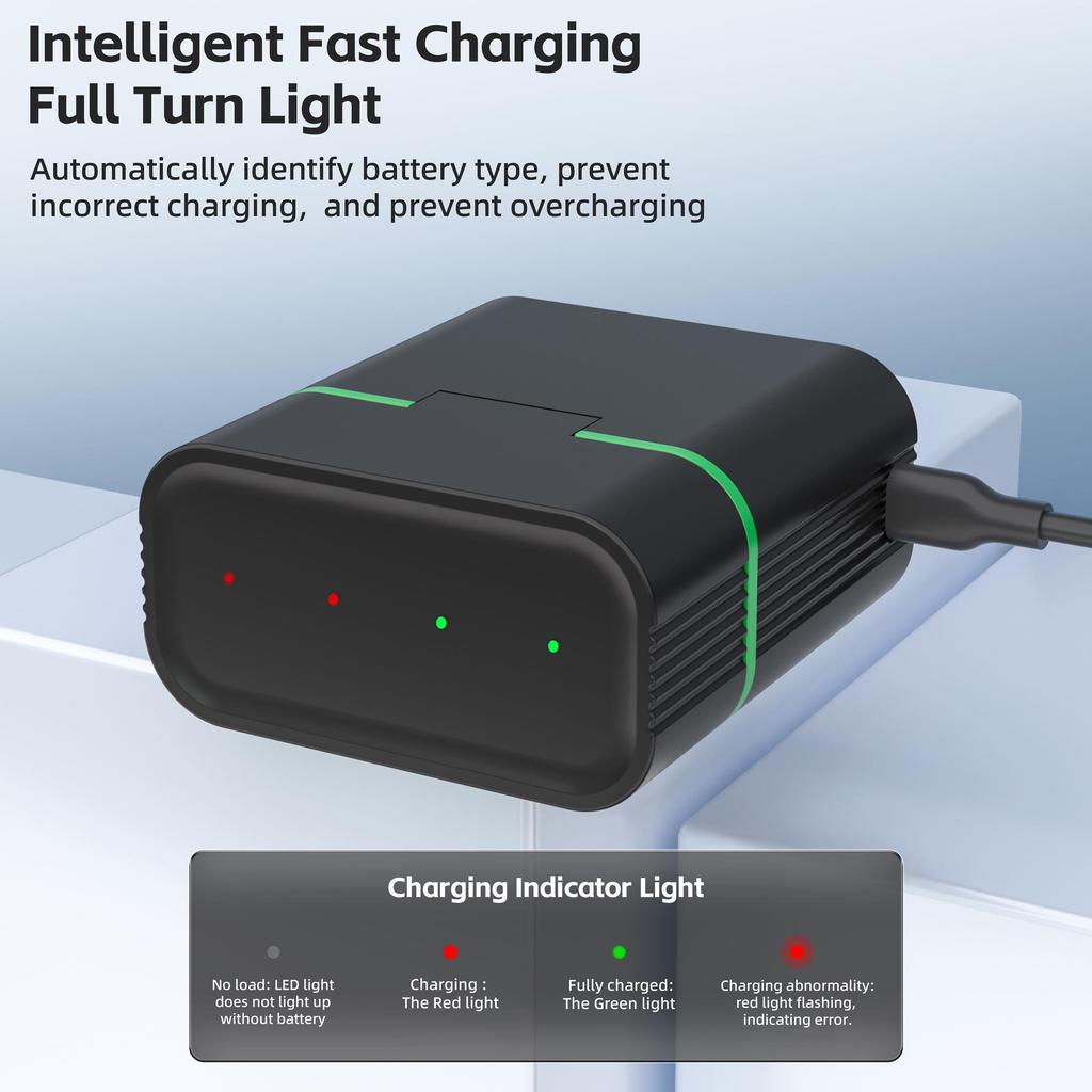 Încărcător de baterii Li-ion AAA 1.5V PUJIMAX cu 4 baterii reîncărcabile AAA 1100mWh