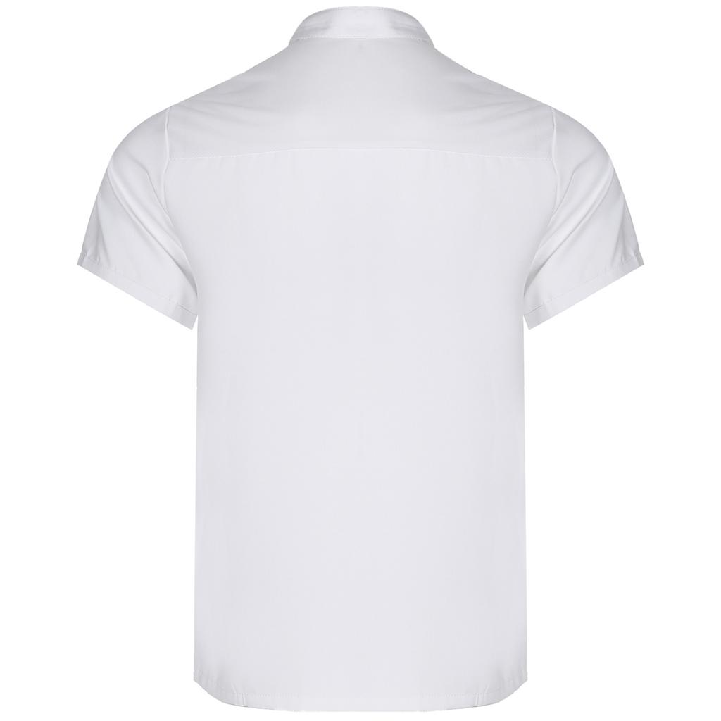 Unisex Stand Collar Chef Jacket for Restaurant Kitchen Uniforms Bakery Staff Durable Work Attire