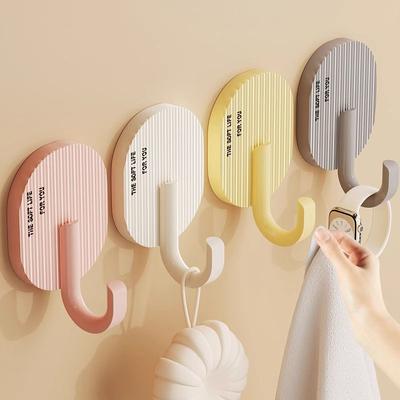 Selbstklebender Handtuchhalter Starke Wandhaken Taschenablage Badezimmertür Küche Kleiderhaken Haken Heimaufbewahrungszubehör Organizer