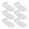 6 Stück Schwebende Schuhregale 7,9 Zoll Länge Acryl Schuhständer für Schuhkollektion Weiß