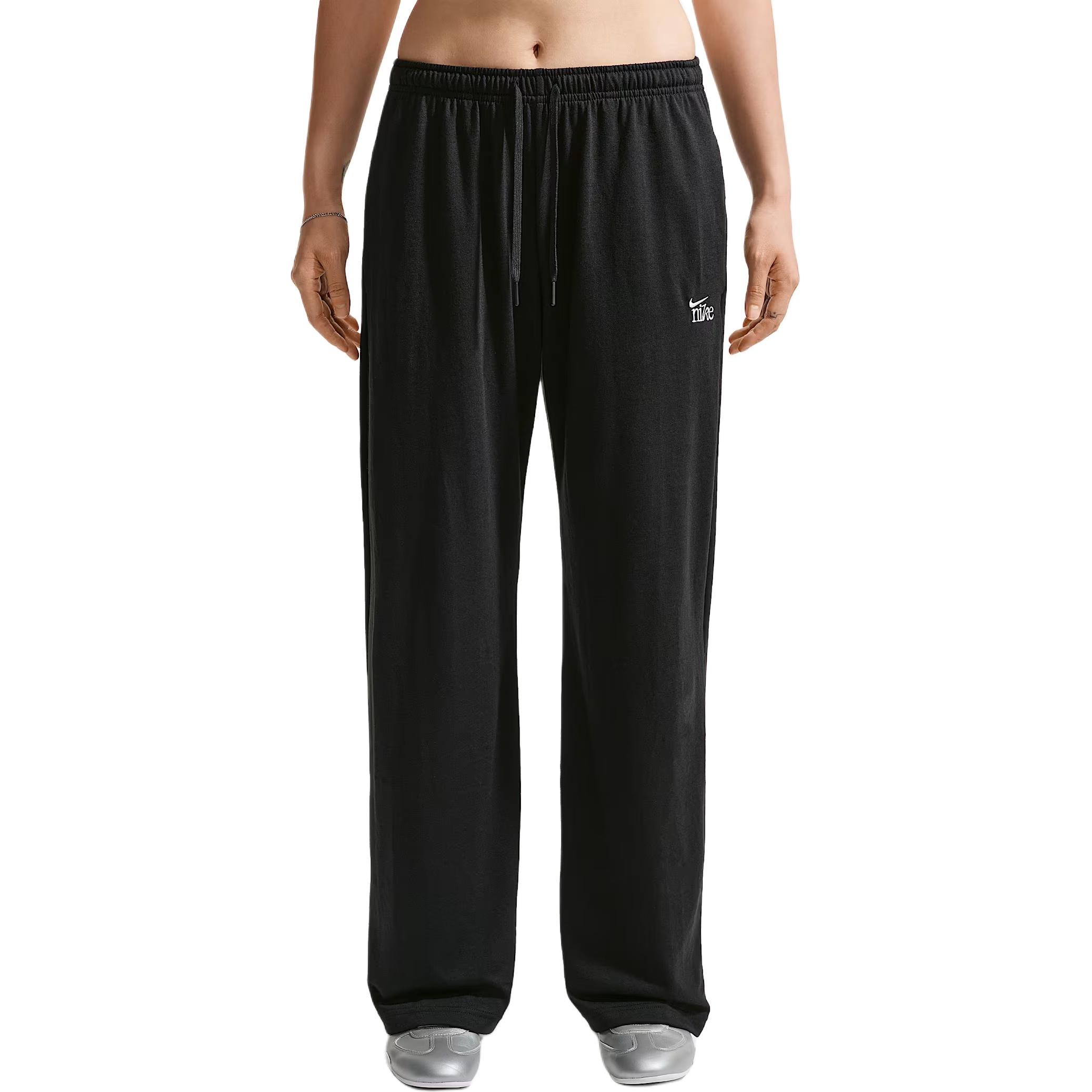 Nike Sportswear Chill Knit Color Block Mid-Rise Straight Leg Knit Sports Pants Women pants IQ0093-011 S