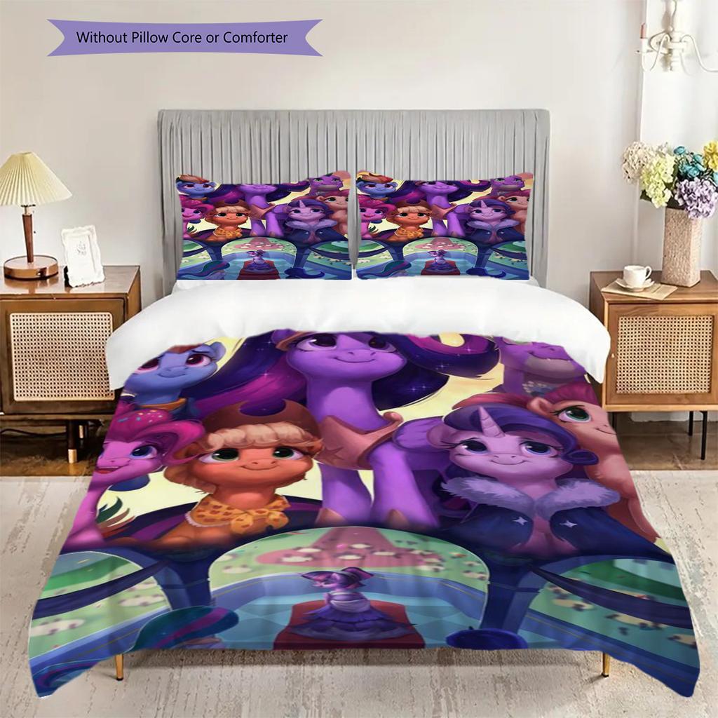 Twilight Sparkle Magical Adventure Bedding 1 Duvet Cover 2 Pillowcase Without Core Christmas Birthday Gift Soft And Comfortable