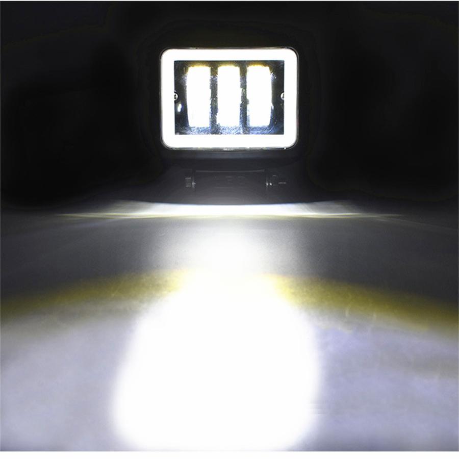 2Pcs 6D Lens 5 Inch 60W Led Work Light Bar 6000K White Flood Beam For Car 4x4 Offroad Truck Boat UAZ ATV 12V 24V Led Angel Eyes Driving Lights